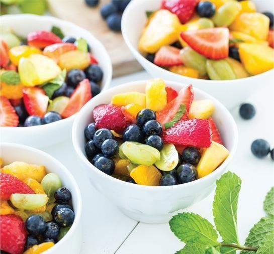 Rainbow Fruit Salad with Maple-Lime Dressing