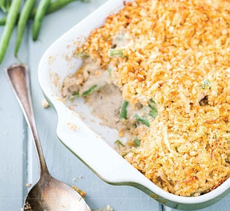 Green Bean Casserole with Crispy Onion Topping